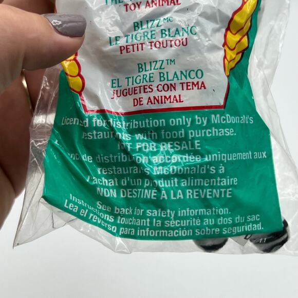 TY Beanie Baby NWT McDonalds Blizz the White Tiger - Picture 2 of 4